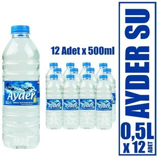 Ayder Su 12 x 0,5L Doğal Kaynak Suyu 12li Paket